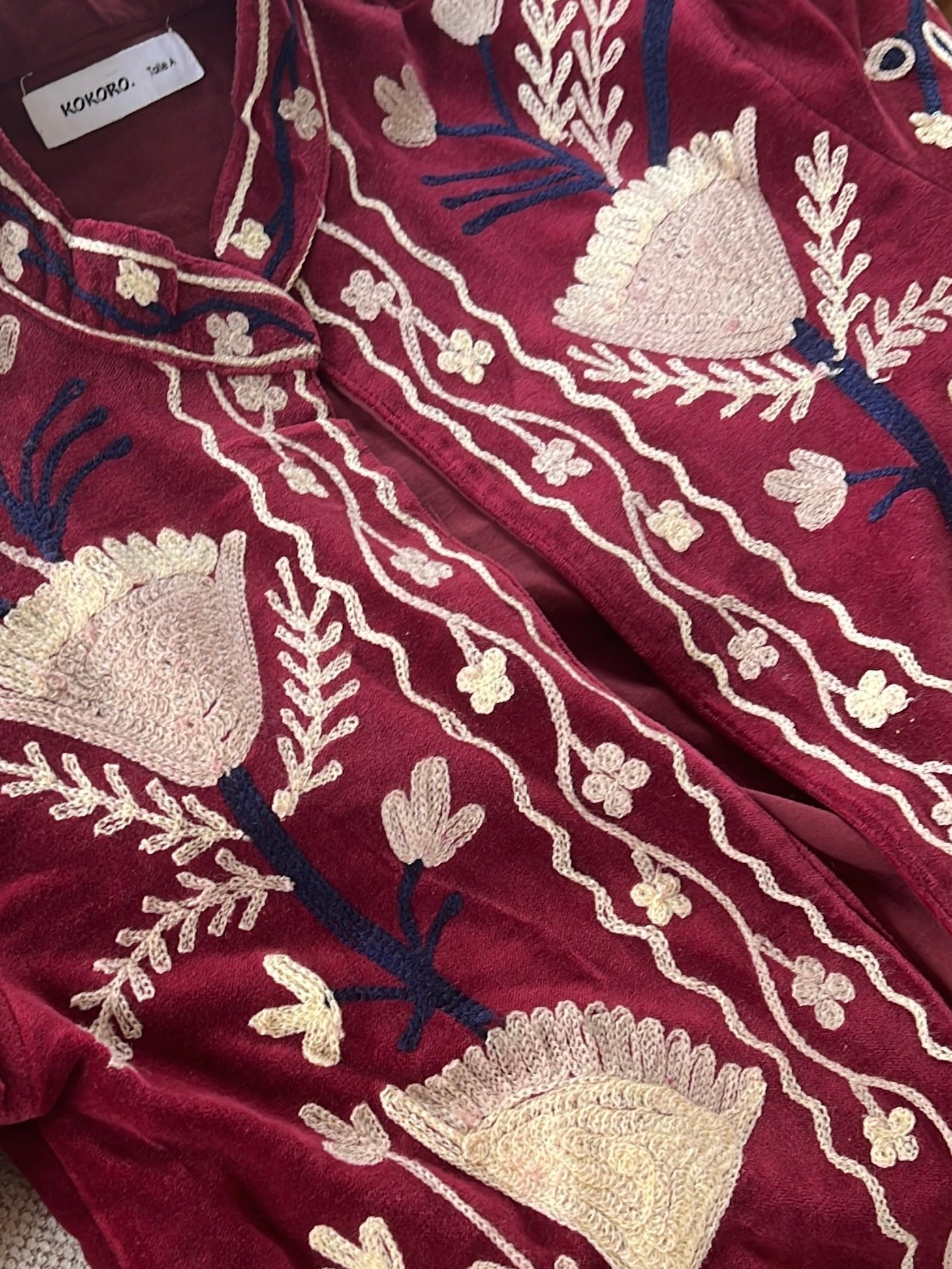 Chaqueta Suzani Bordeaux - KOKORO
