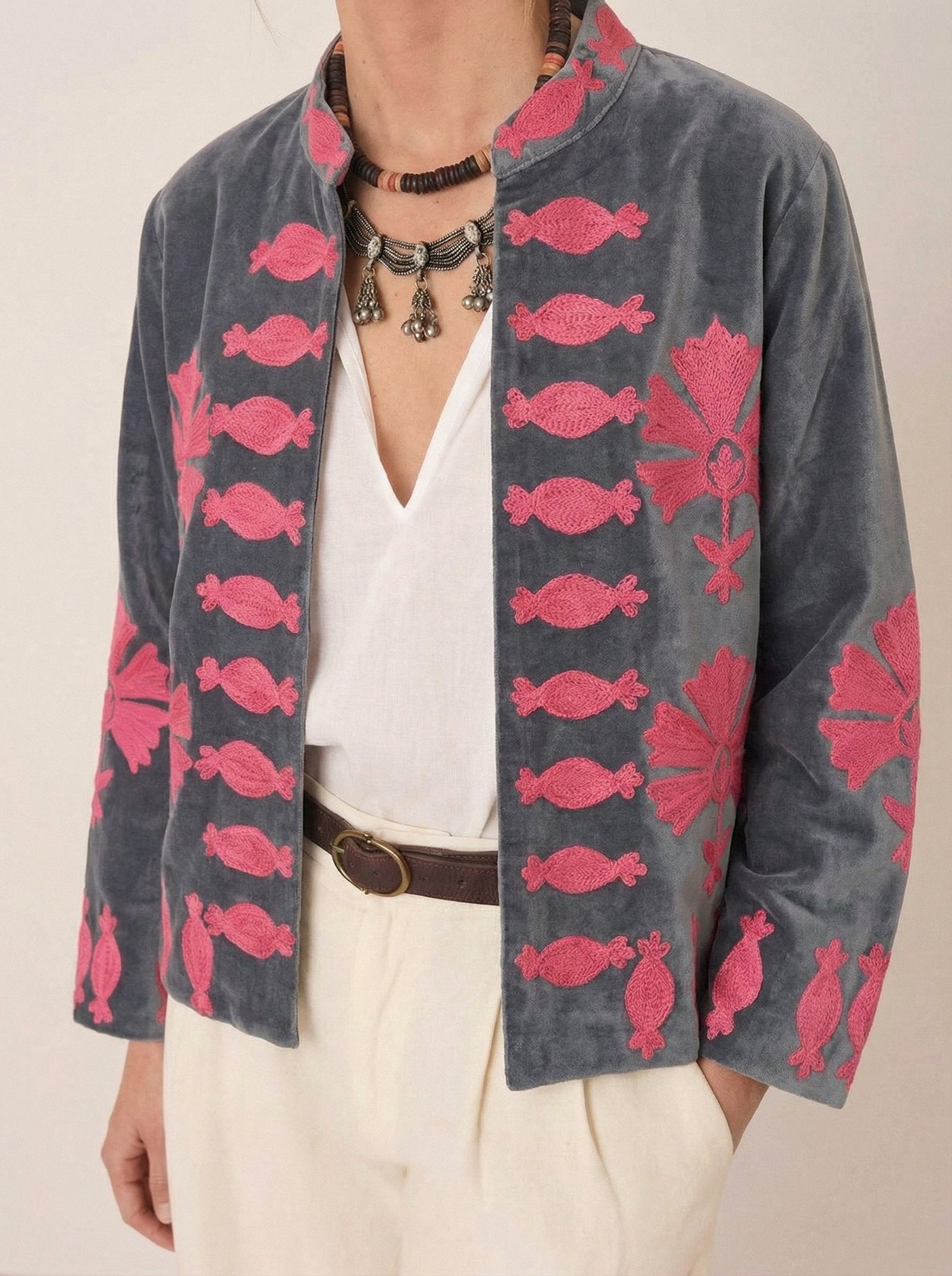 Chaqueta Suzani Magenta - KOKORO