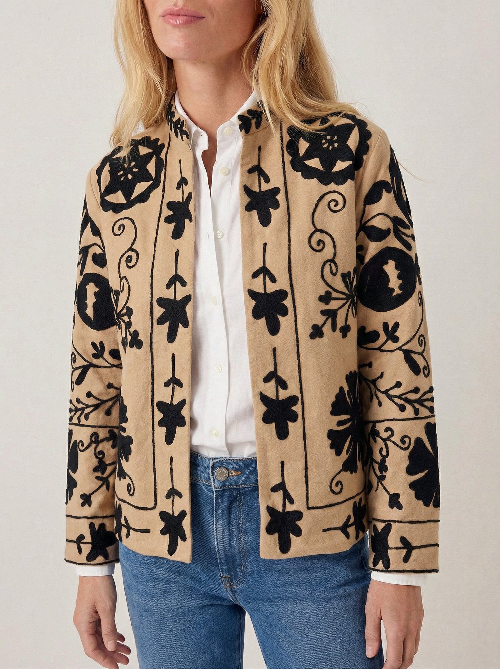 Chaqueta Suzani Noir - KOKORO
