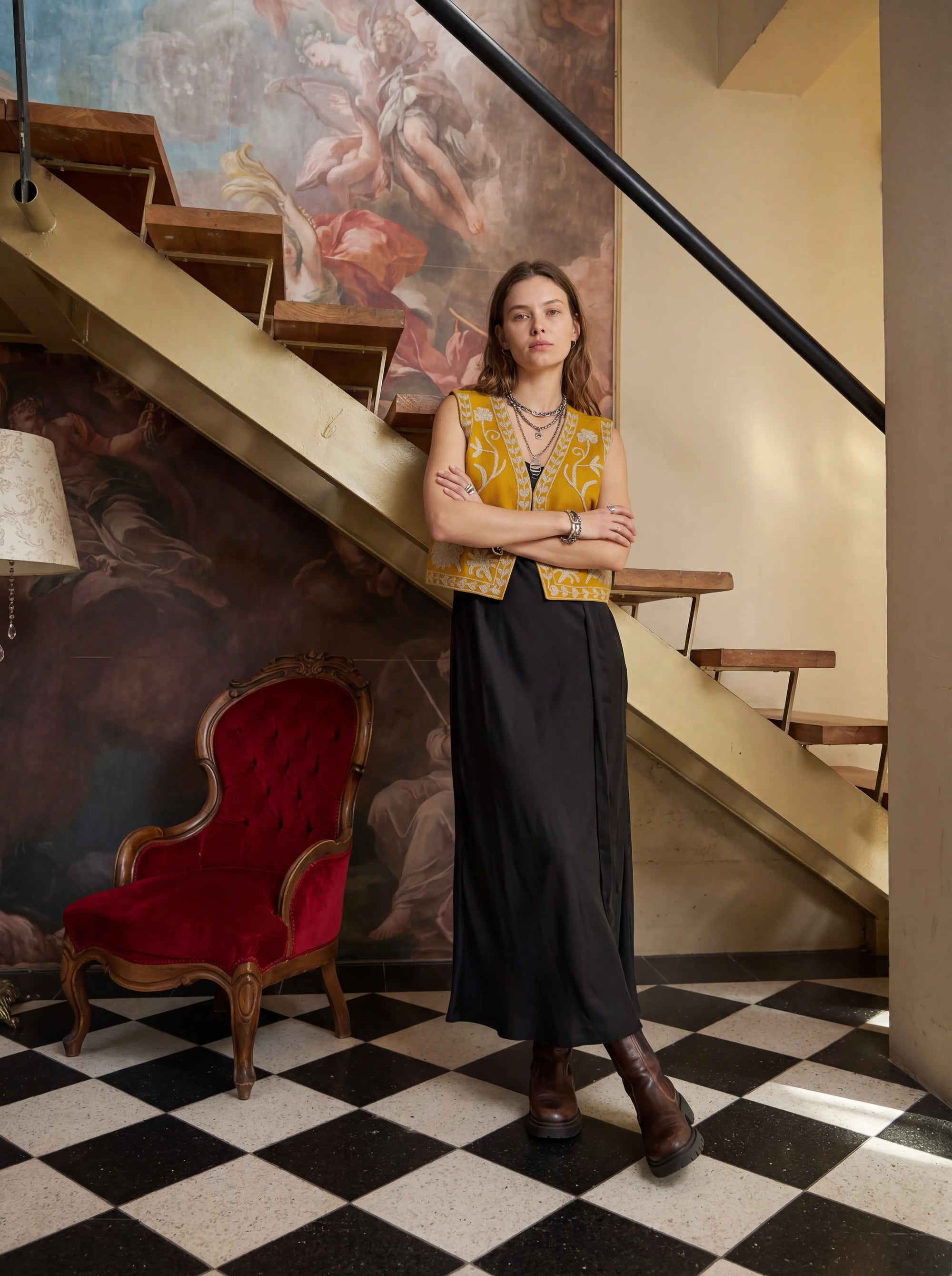 Chaleco Suzani ÁMBAR