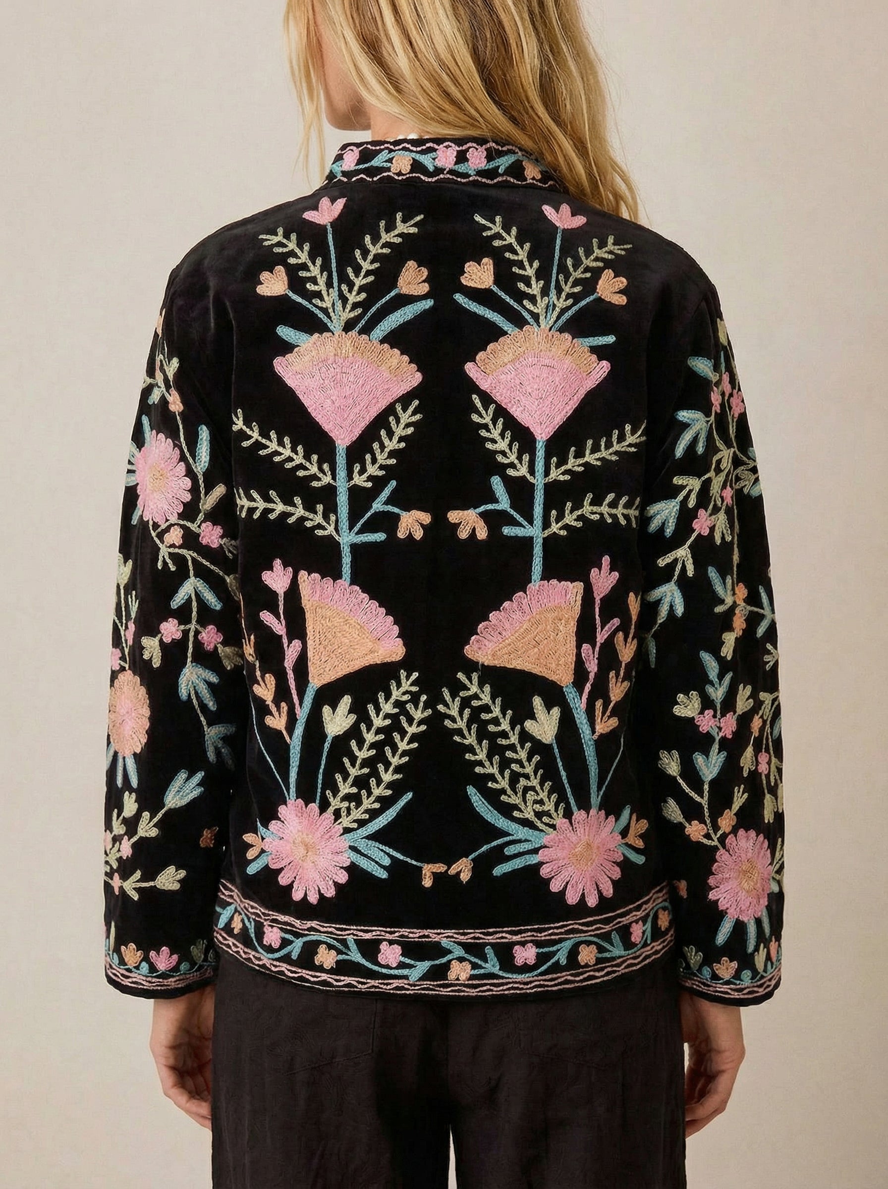Chaqueta Suzani Minuit