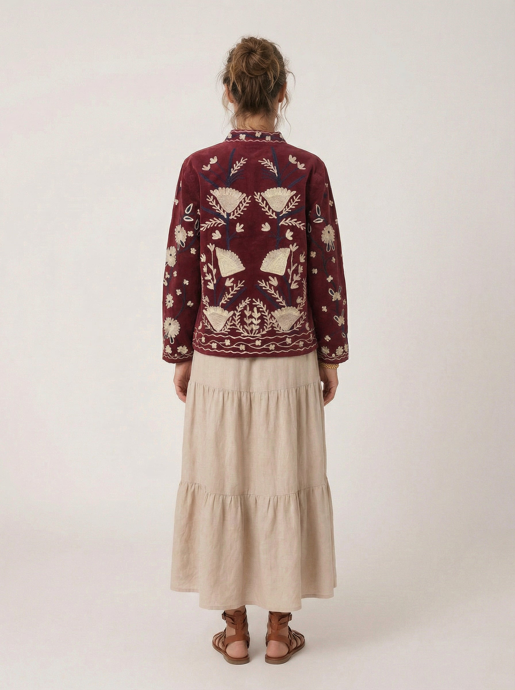 Chaqueta Suzani Bordeaux
