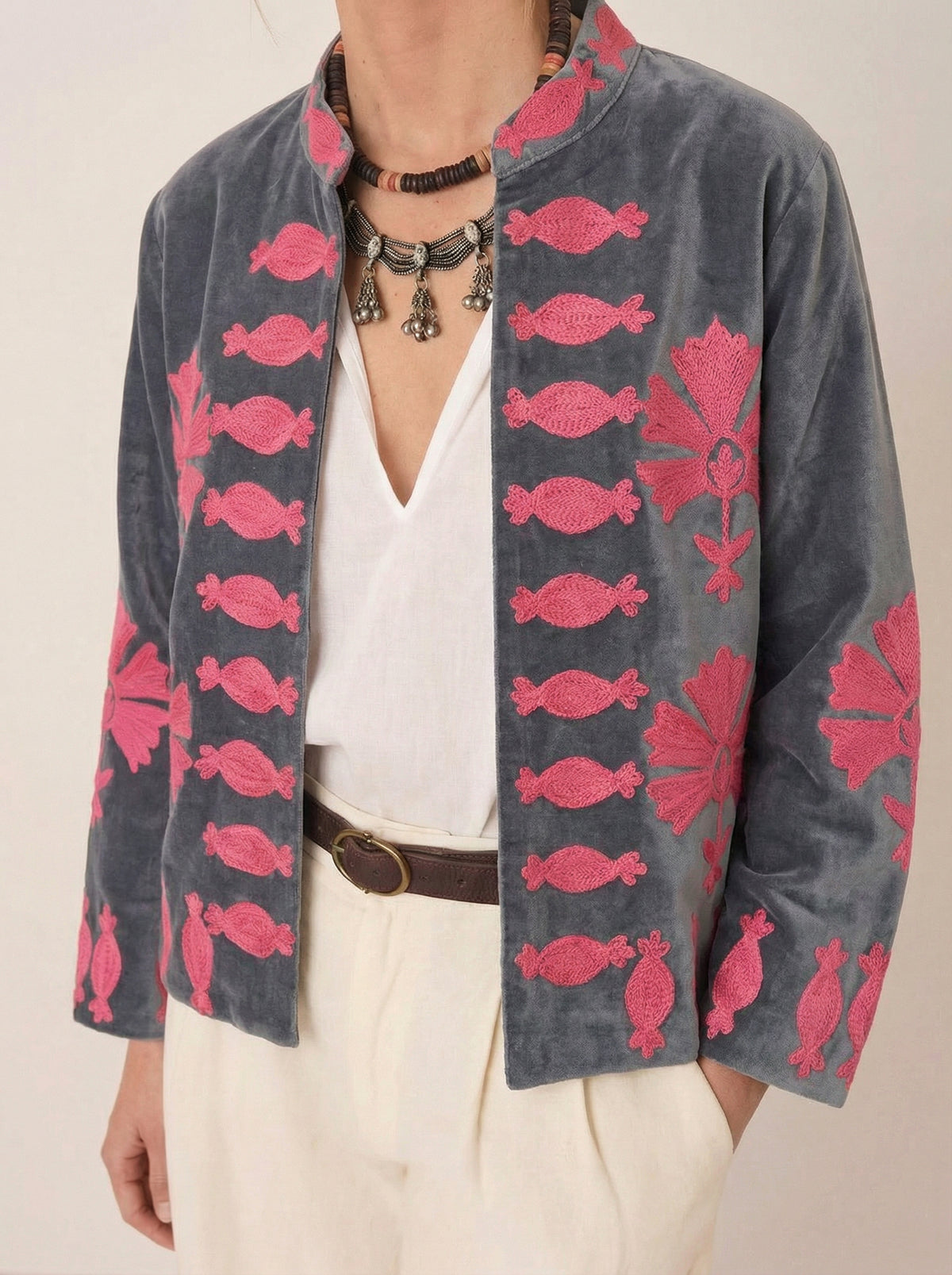 Chaqueta Suzani Magenta